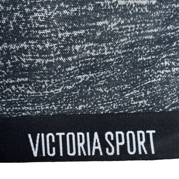 Victorias Secret Racerback Sports Bra 34C Heathered Gray Navy/Black •Adjustable - Picture 3 of 9